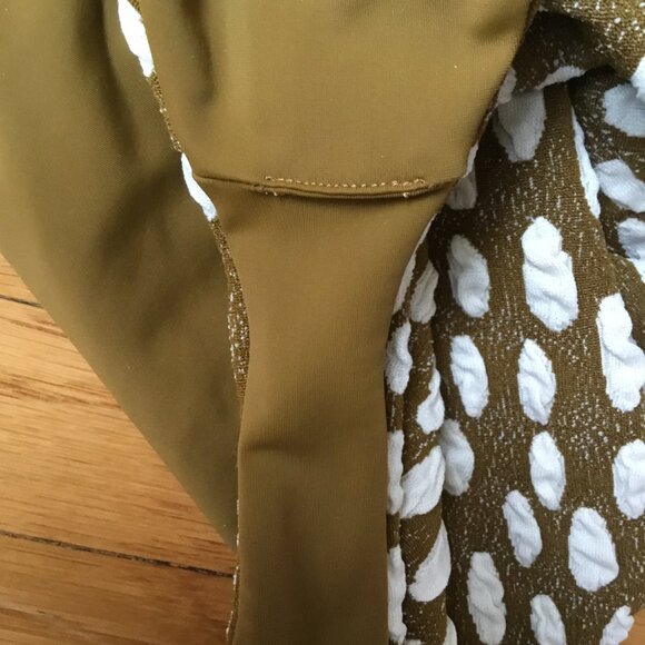 Mara Hoffman Emma Green Rocce/Dot Jacquard One Piece Swimsuit Lace Up Back XS - Picture 7 of 7